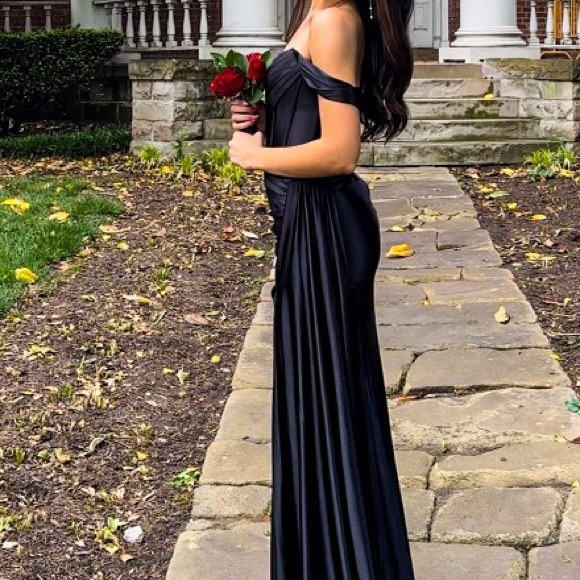 black satin corset prom dress!! - Picture 2 of 2